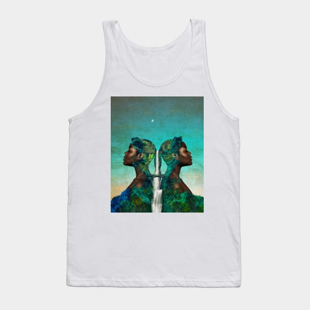 Mother Nature Waterfall Tank Top by mintchocollage
